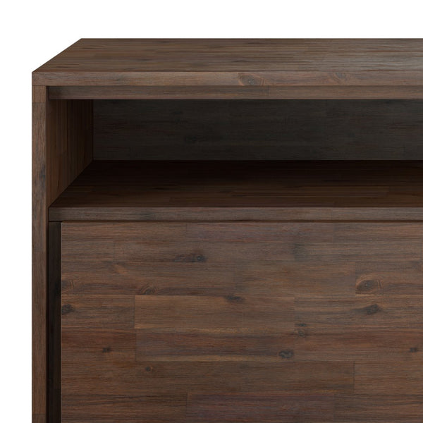 English Elm Lowry 42" Industrial Tv Media Stand - Handcrafted Acacia Wood, Vintage Charm & Durable Storage Solutions B136P158880