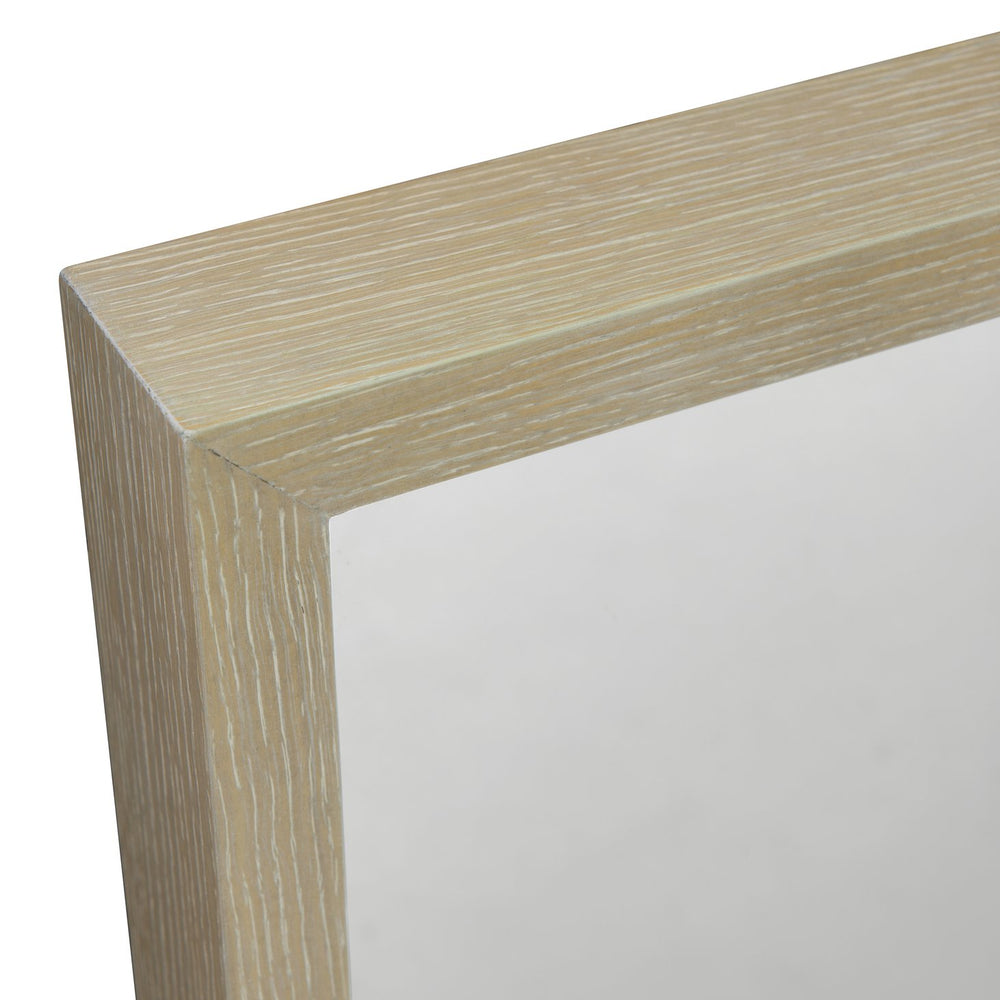 Bernhardt Bernhardt Solaria Floor Mirror 78" — Tall Dune Wood Frame, Rustic-Modern Vertical Statement, Anti-Tip Kit Included 310344