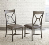 Steve Silver Alamo Gray Leatherette Side Chair, Set of 2 AL450S