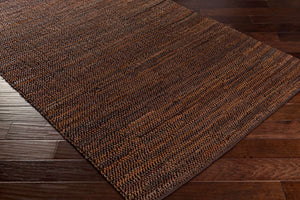 Surya Vista Vta-1000 Handmade 5' X 7'6" Leather Rug – Modern, Durable Decor Piece With One-year Warranty Brown Leather Vta1000-576
