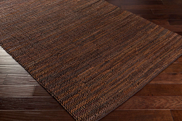 Surya Vista Vta-1000 Handmade 5' X 7'6" Leather Rug – Modern, Durable Decor Piece With One-year Warranty Brown Leather Vta1000-576