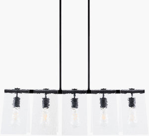 Livabliss Vitracis Art Deco Iron Glass Chandelier Geometric Light for Dining or Entryway VTC-010