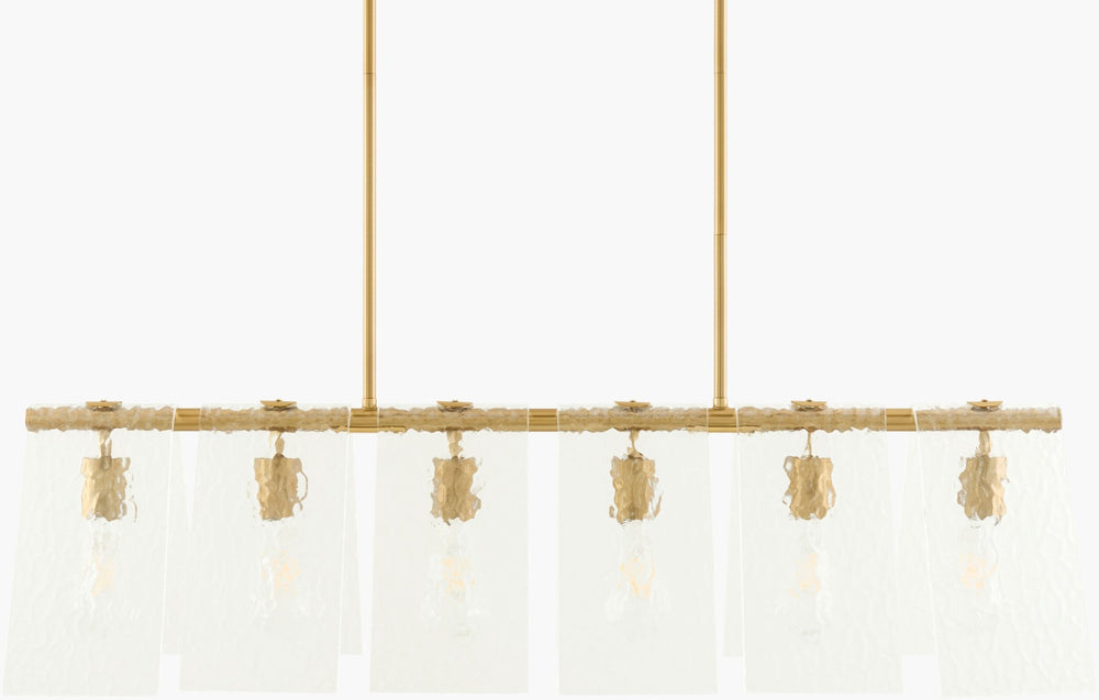 Livabliss Vitracis Art Deco Iron and Glass Chandelier Geometric Pendant for Dining or Kitchen VTC-011