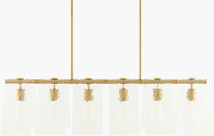 Livabliss Vitracis Art Deco Iron and Glass Chandelier Geometric Pendant for Dining or Kitchen VTC-011