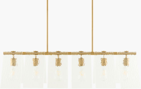Livabliss Vitracis Art Deco Iron and Glass Chandelier Geometric Pendant for Dining or Kitchen VTC-011