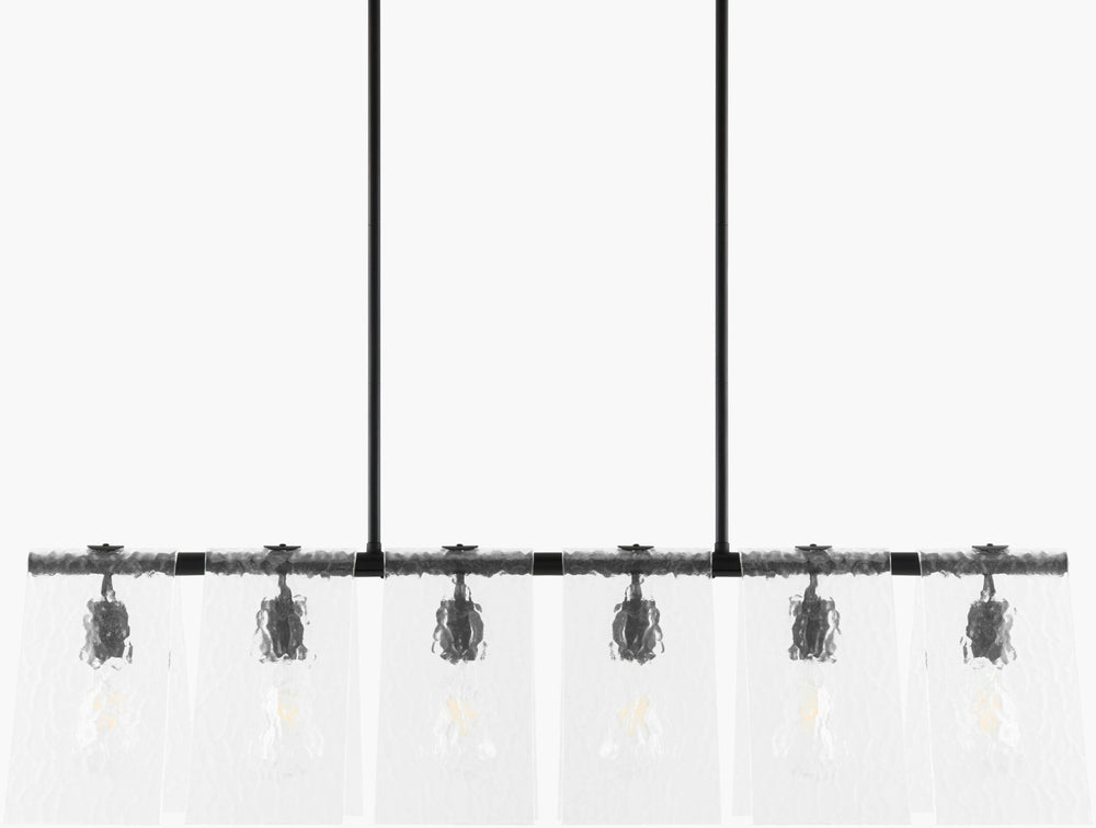 Livabliss Vitracis Art Deco Iron and Glass Chandelier Geometric Statement Dining Entryway Light VTC-012