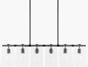 Livabliss Vitracis Art Deco Iron and Glass Chandelier Geometric Statement Dining Entryway Light VTC-012