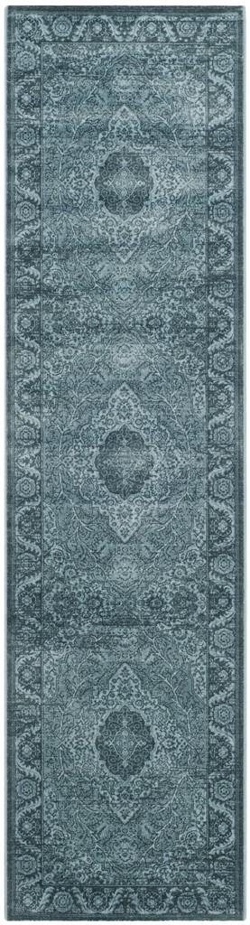 Safavieh Vintage 264 Power Loomed Rug Light Blue / Dark Blue 4' x 5'-7"