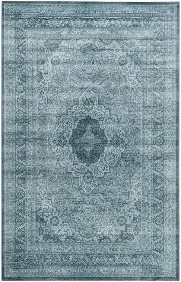 Safavieh Vintage 264 Power Loomed Rug Light Blue / Dark Blue 4' x 5'-7"
