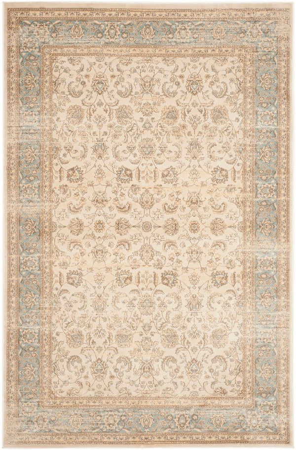 Safavieh Vintage 571 Power Loomed  Rug Ivory / Light Blue VTG571A-28