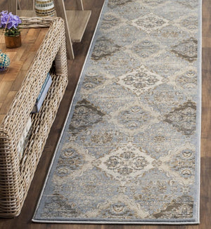 Safavieh Vintage 572 Power Loomed  Rug Light Blue / Ivory VTG572L-28