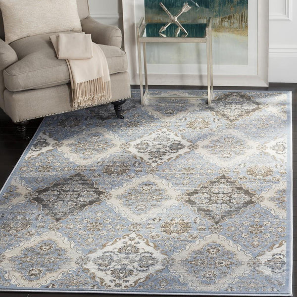 Safavieh Vintage 572 Power Loomed  Rug Light Blue / Ivory VTG572L-28