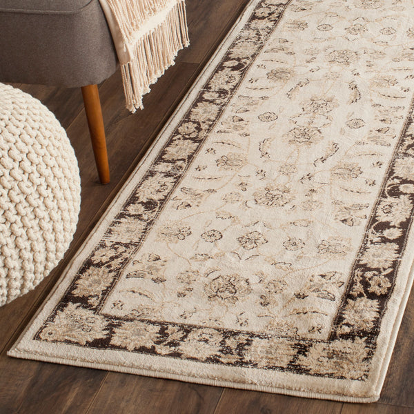 Safavieh Vintage 575 Power Loomed  Rug Ivory / Brown VTG575J-28