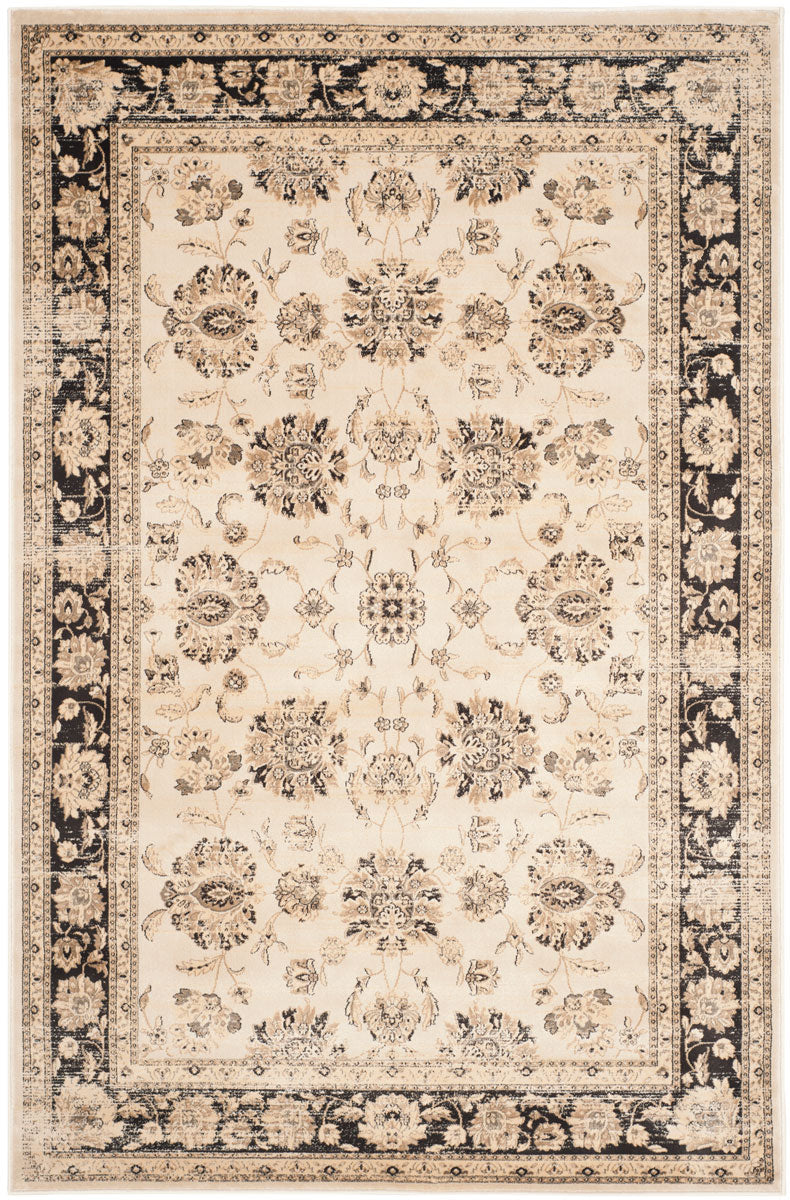 Safavieh Vintage 575 Power Loomed  Rug Ivory / Brown VTG575J-28