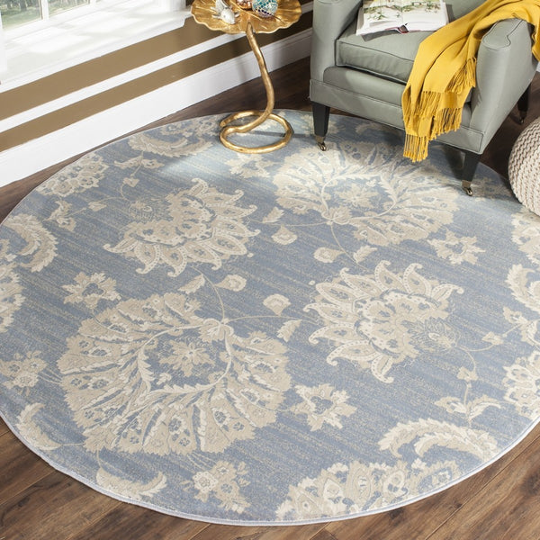 Safavieh Vintage 578 Power Loomed  Rug Light Blue / Ivory VTG578L-28