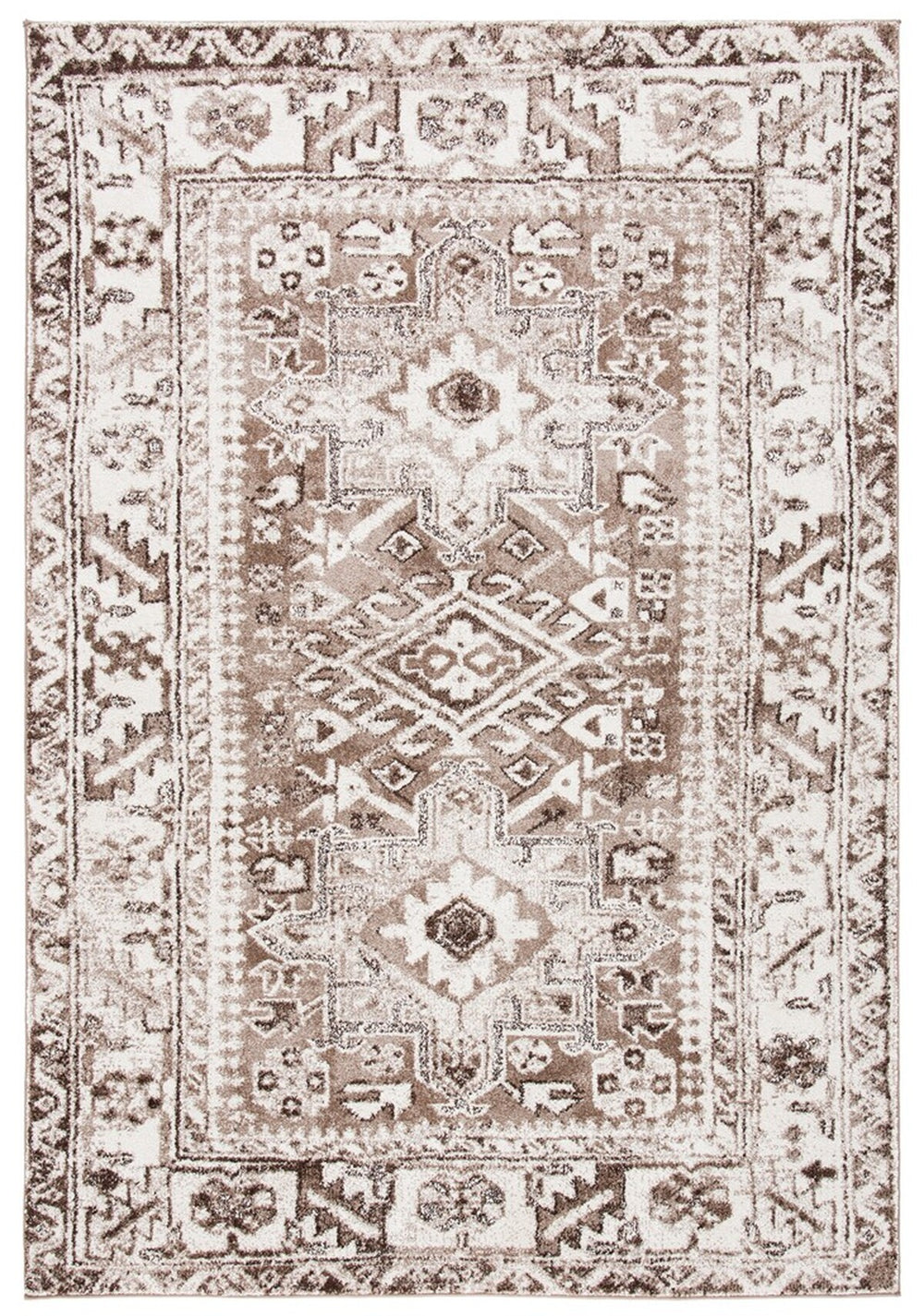 Safavieh Vintage Hamadan 211 Power Loomed Transitional Rug Brown / Ivory VTH211T-6