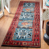 Safavieh Vintage Hamadan 213 Power Loomed Transitional Rug Red / Light Blue 6'-7" x 9'