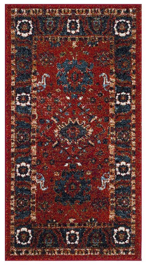 Safavieh Vintage Hamadan 214 Power Loomed Transitional Rug Orange / Blue VTH214C-5SQ