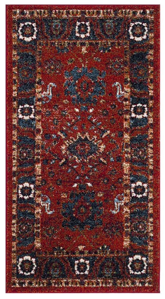 Safavieh Vintage Hamadan 214 Power Loomed Transitional Rug Orange / Blue VTH214C-5SQ