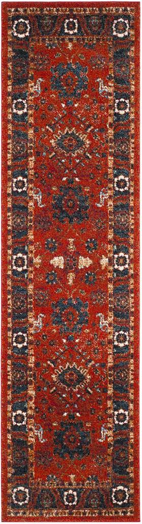 Safavieh Vintage Hamadan 214 Power Loomed Transitional Rug Orange / Blue VTH214C-5SQ