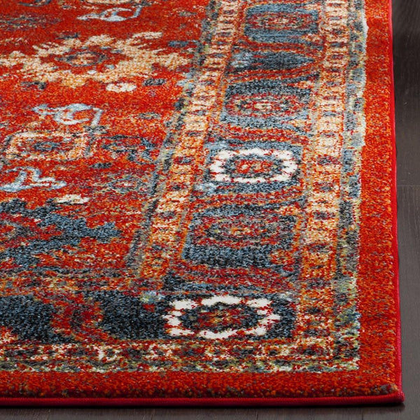 Safavieh Vintage Hamadan 214 Power Loomed Transitional Rug Orange / Blue VTH214C-5SQ