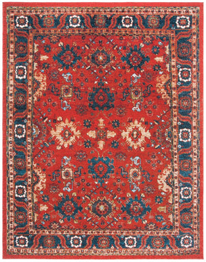 Safavieh Vintage Hamadan 214 Power Loomed Transitional Rug Orange / Blue VTH214C-5SQ