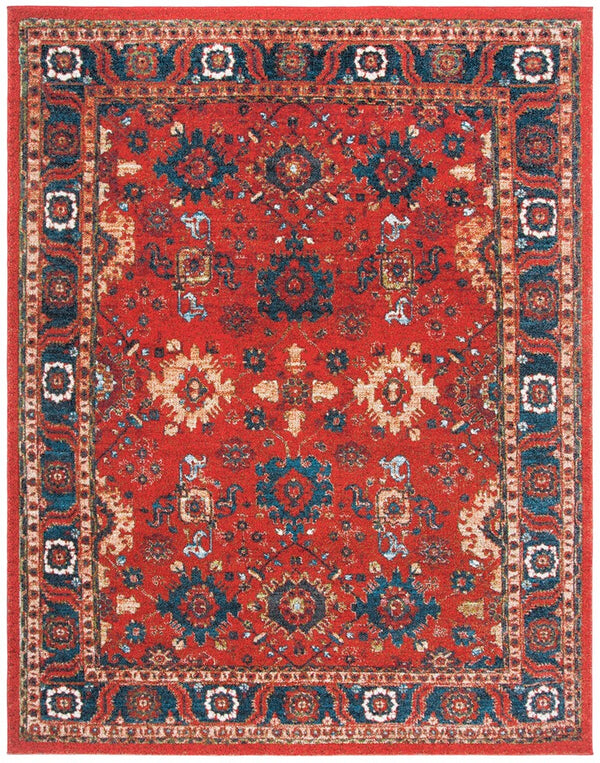 Safavieh Vintage Hamadan 214 Power Loomed Transitional Rug Orange / Blue VTH214C-5SQ