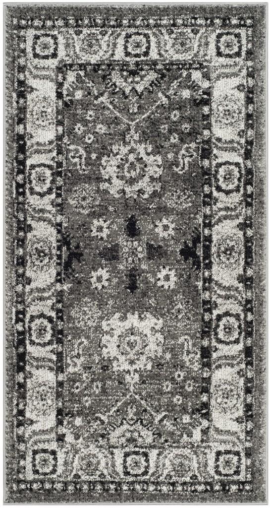 Safavieh Vintage Hamadan 214 VTH214 Power Loomed Transitional Rug Grey / Black VTH214K-5R