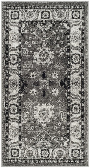 Safavieh Vintage Hamadan 214 Power Loomed Transitional Rug Grey / Black 5'-3" x 5'-3" Square
