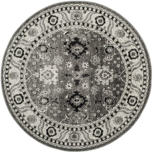 Safavieh Vintage Hamadan 214 Power Loomed Transitional Rug Grey / Black 5'-3" x 5'-3" Square