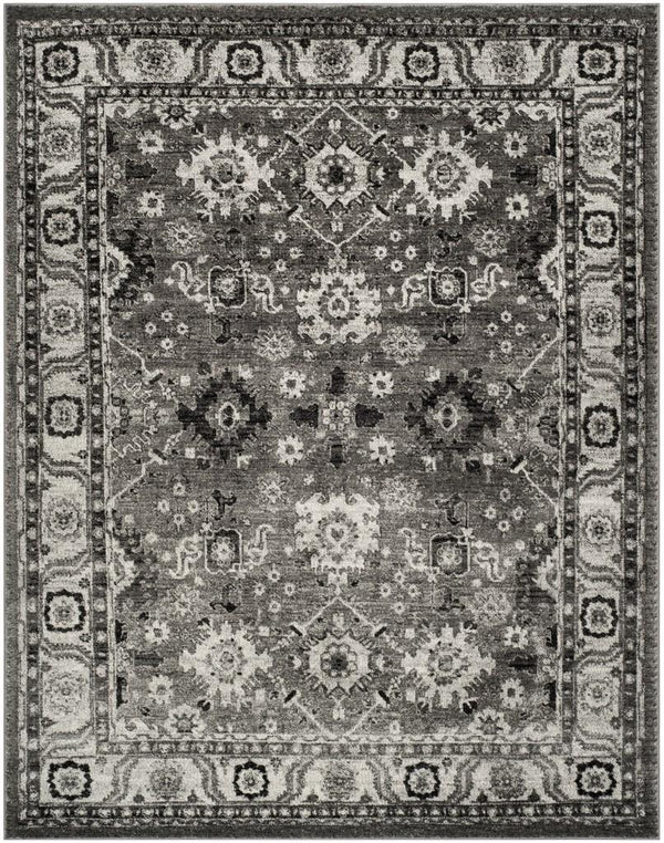 Safavieh Vintage Hamadan 214 Power Loomed Transitional Rug Grey / Black 5'-3" x 5'-3" Square