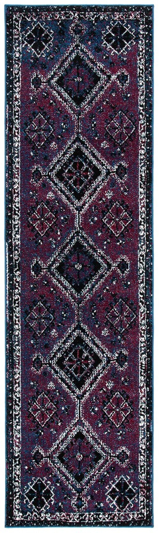 Safavieh Vintage Hamadan 293 Power Loomed Polypropylene Transitional Rug Purple / Black VTH293V-6