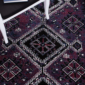 Safavieh Vintage Hamadan 293 Power Loomed Polypropylene Transitional Rug Purple / Black VTH293V-6
