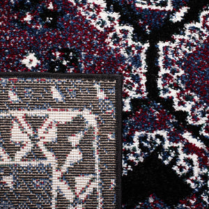 Safavieh Vintage Hamadan 293 Power Loomed Polypropylene Transitional Rug Purple / Black VTH293V-6