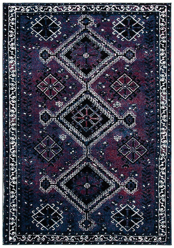 Safavieh Vintage Hamadan 293 Power Loomed Polypropylene Transitional Rug Purple / Black VTH293V-6