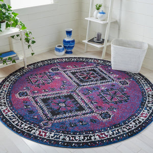 Safavieh Vintage Hamadan 293 Power Loomed Polypropylene Transitional Rug Purple / Black VTH293V-6