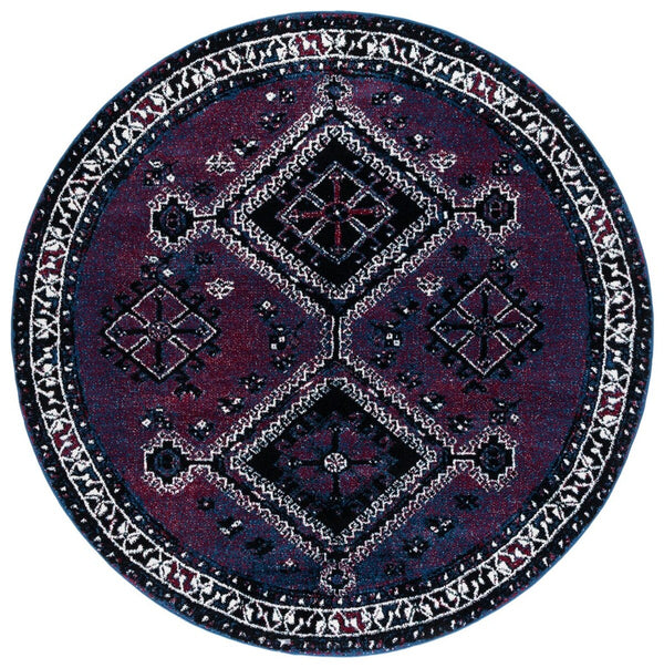 Safavieh Vintage Hamadan 293 Power Loomed Polypropylene Transitional Rug Purple / Black VTH293V-6