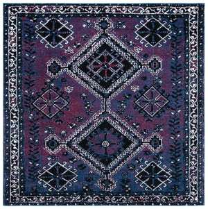 Safavieh Vintage Hamadan 293 Power Loomed Polypropylene Transitional Rug Purple / Black VTH293V-6