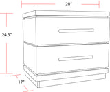 Parker House Pure Modern - Bedroom King Panel Bed With 2 Nightstands Grey Oak Solids ,Oak Veneers Bpur-3pc-1166-n2