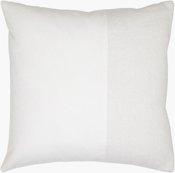 Surya Vitruvian 18" Accent Pillow Cover - Stylish Cotton Design With Intricate Pattern For Home Decor Upgrade White Cotton,Cotton Vtn001-1818p