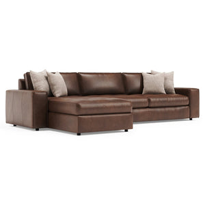 Bernhardt Bernhardt Nest Full Grain Leather Sectional with Deep Cushions for Modern Living Rooms K2237