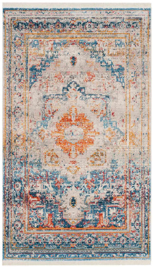 Safavieh Vintage Persian 438 Flat Weave Transitional Rug Blue / Multi VTP438B-9