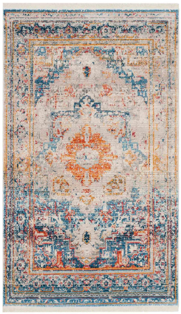 Safavieh Vintage Persian 438 Flat Weave Transitional Rug Blue / Multi VTP438B-9