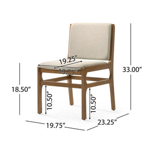 English Elm Christopher Knight Home® - DINING Chair Upholstered Rubberwood Frame Modern Contemporary Design Comfortable Seating Set Wheat 73421.00WHEAT