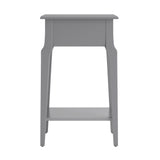 Homelegance By Top-Line Joplin 1-Drawer Wood Storage End Table Grey Rubberwood