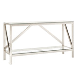 Orsino Brushed Nickel TV Stand