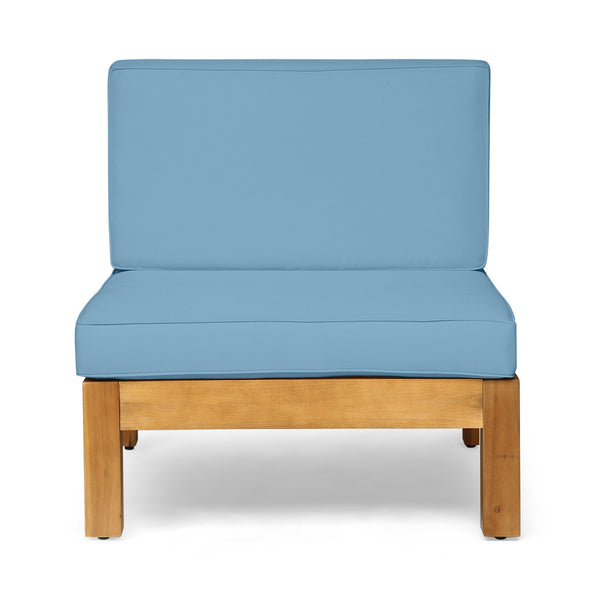 English Elm Oana Modular Outdoor Sectional Sofa Set Solid Acacia Wood Five Seat Patio Corner 64497-98-99.00-64495.00BLU
