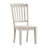 Homelegance By Top-Line Juliette Slat Back Wood Dining Chairs (Set of 2) White Rubberwood