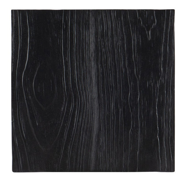 Hooker Furniture Linville Shou Sugi Ban End Table — Sculptural Hourglass Accent Table, Solid Wood Shadow Finish (24") 6150-80115-99