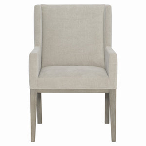 Bernhardt Linea Upholstered Arm Chair in Cerused Greige Finish 384548G